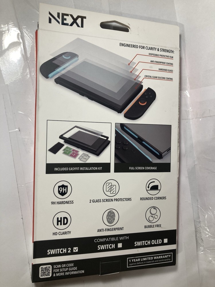 2-Pack Screen Protector for Nintendo Switch 2 Tempered Glass Clear