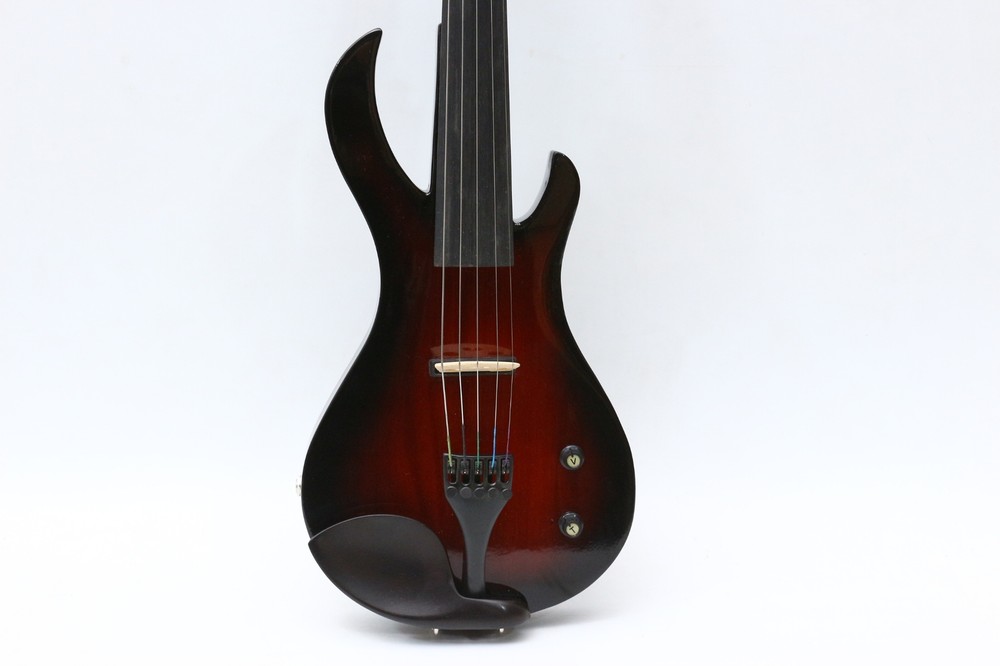 5 String Guitar Style Electric Violin 4/4 Full Size Solid Wood Violin with Case