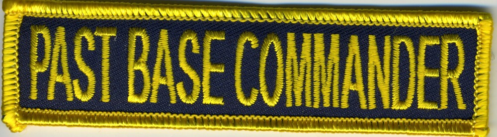 Past Base Commander Tabs - 1x4 inch - EonTwill BC Patch Cat No C6368