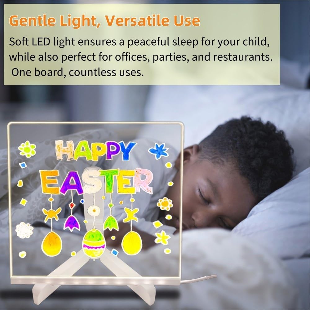 Creative LED Acrylic Note Board - Rewritable Message Board, Perfect Gift Idea