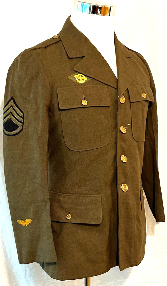 WWII Named AAF Flight Instructor 4 Pocket Service Coat