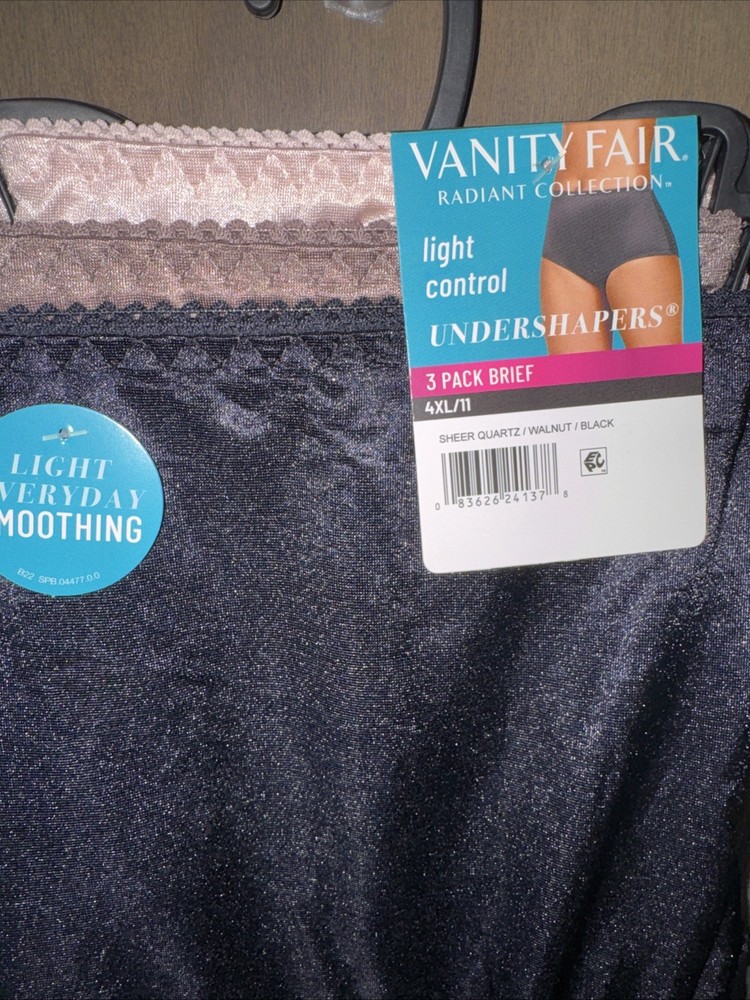Vanity Fair Radiant Collection 3 Pack Light Control Undershapers Size 4 X