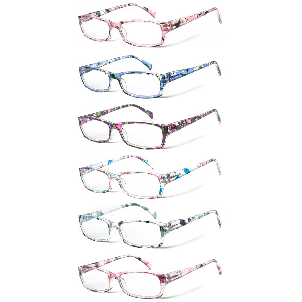 Henotin 6-Pack Blue Light Blocking Reading Glasses Anti-Eyestrain Computer 3.50D