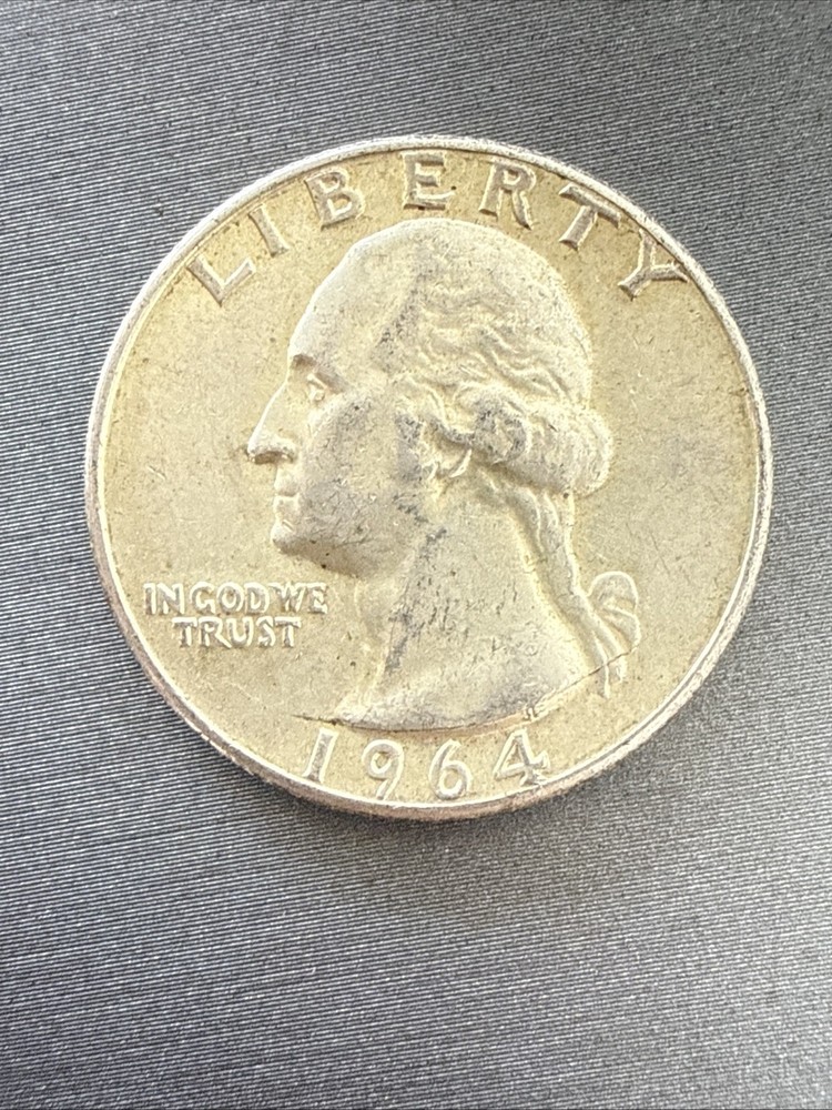 1964 P/1964 D 4 Silver Washington Quarters