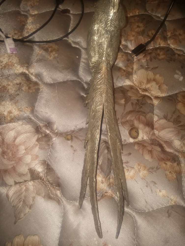 Silver Plated Pheasant Menu Holder Italy