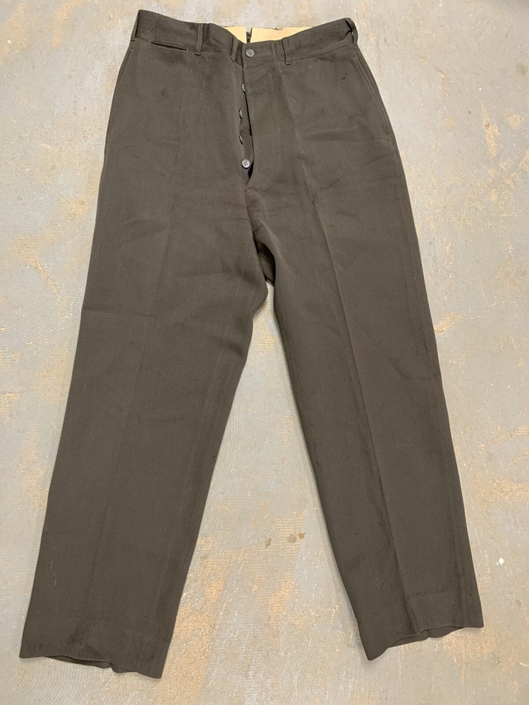 ORIGINAL WWII US ARMY OFFICER "CHOCOLATES" TROUSERS Pants - W31  X  32 33 34