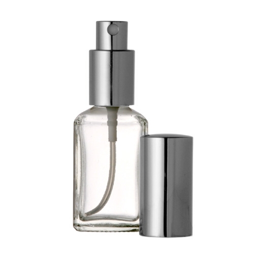 Perfume/Cologne Atomizer Empty Square Glass Spray Bottle Silver Sprayer 1oz 30ml