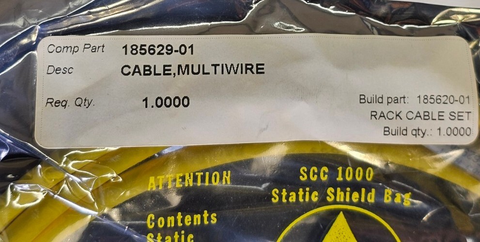 Multi-Wire Cable Assembly 185629-01 W24P1/A3SP370-J20 62065 9Ft