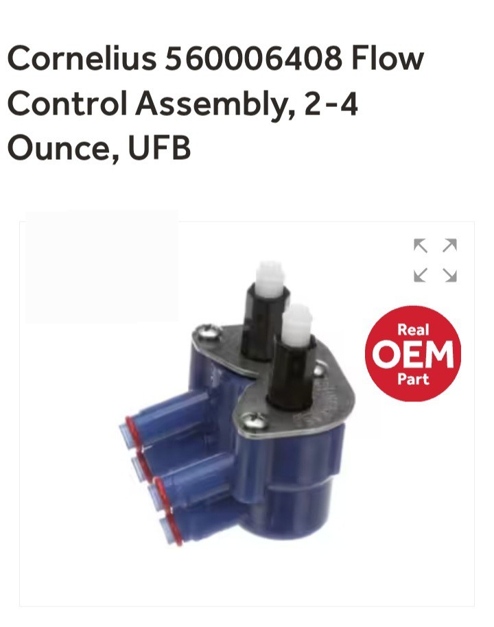Cornelius Flow Control Assembly Uf1 Genuine OEM