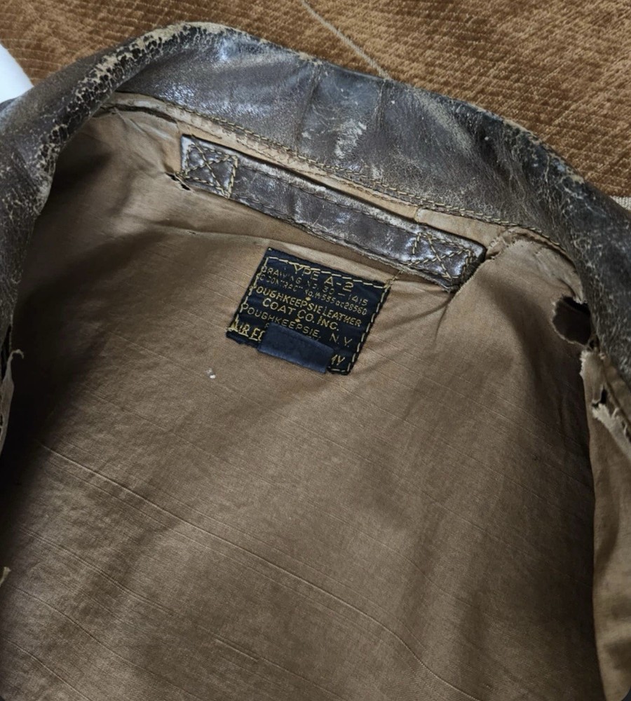 WWII Painted 8th Air Force A-2 A2 Bomber Flight Jacket