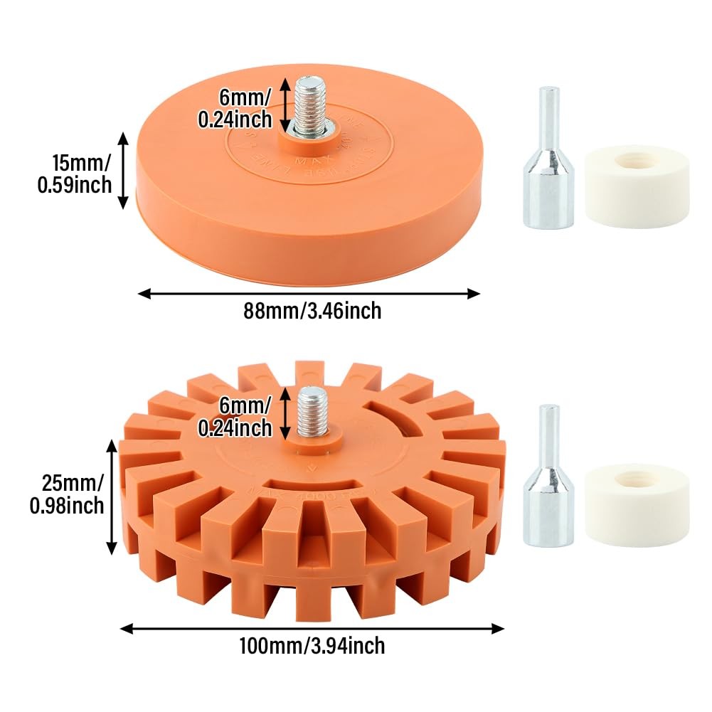 Decal Remover Eraser Wheel, Remove Car Decals, Car Stripes Vinyl Tapes and