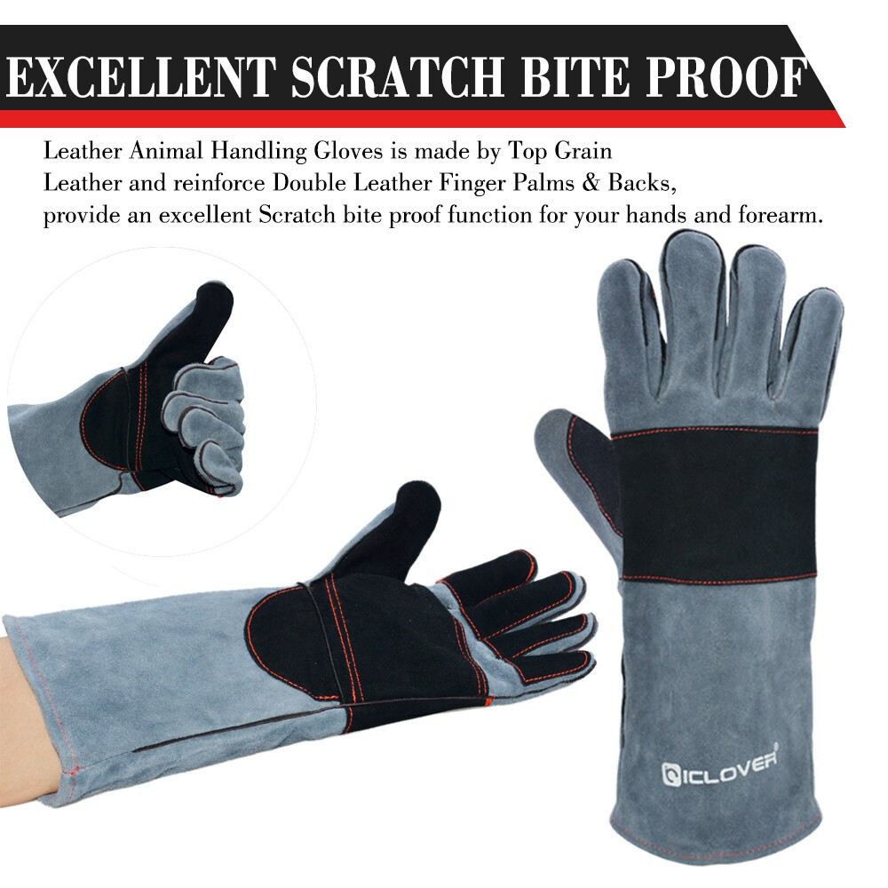 Animal Handling Gloves Sleeve Bite Proof Snake Pets Guards Gaiters Leg Protector