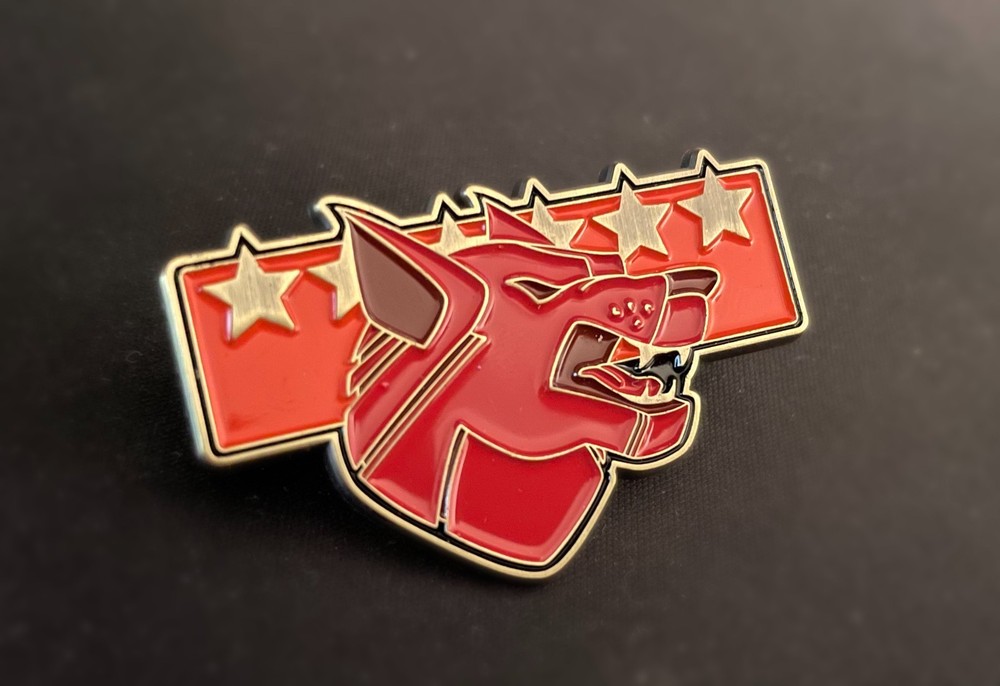 Battletech Mechwarrior Clan Wolf Enamel Pin