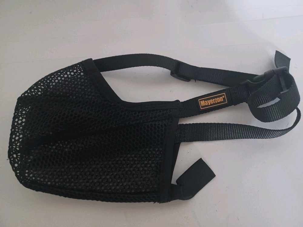 Mayerzon Breathable Mesh Dog Muzzle -Large Black