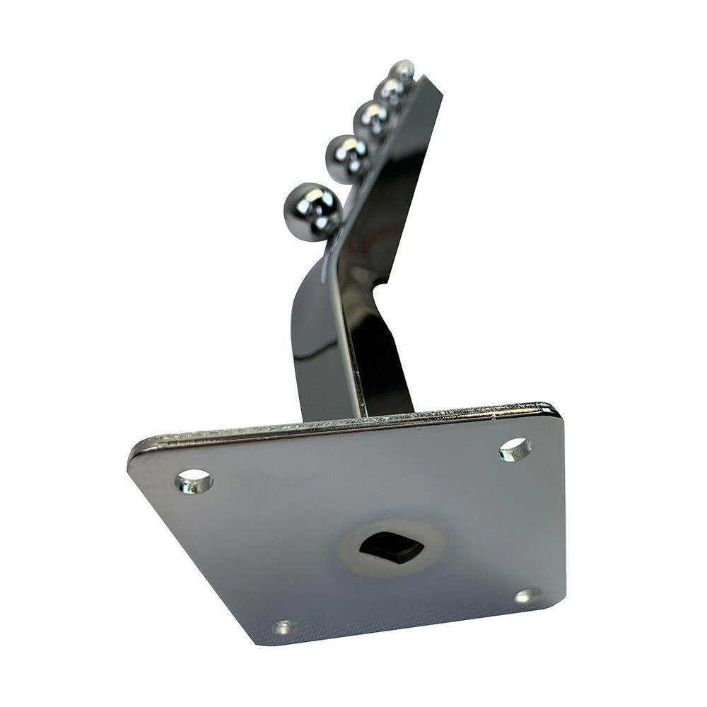 14" Chrome 5 Ball Waterfall Faceout Hook Wall Mount System Square Tubing