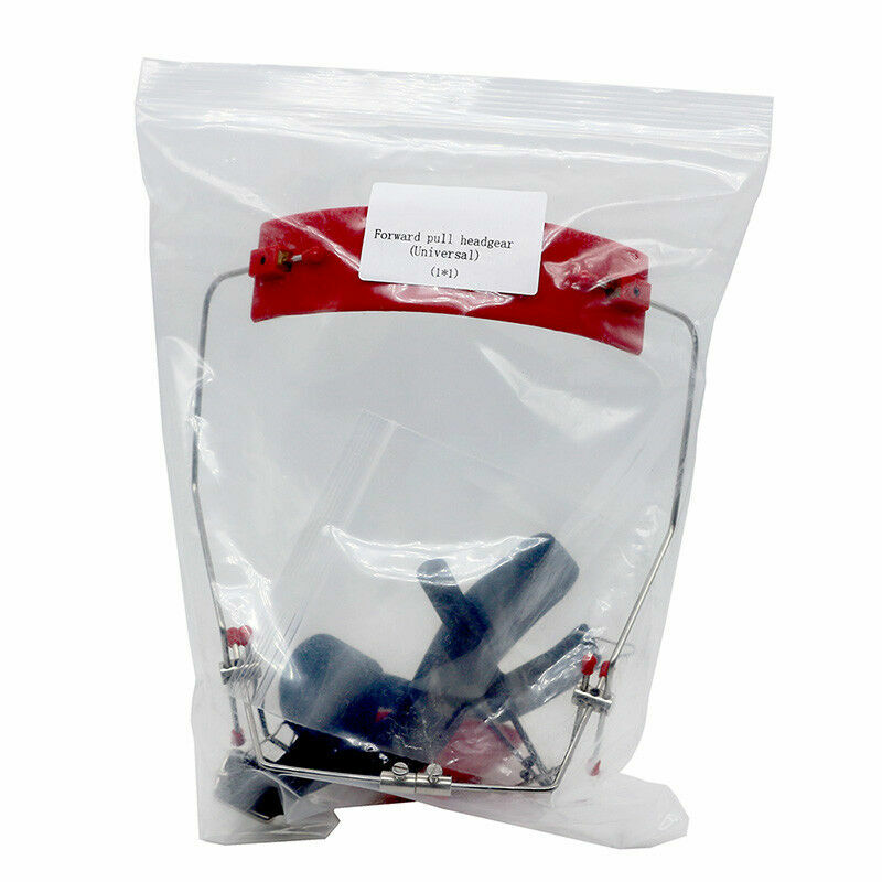1 Set Dental Orthodontic Reverse-Pull Headgear Adjustable Red Color