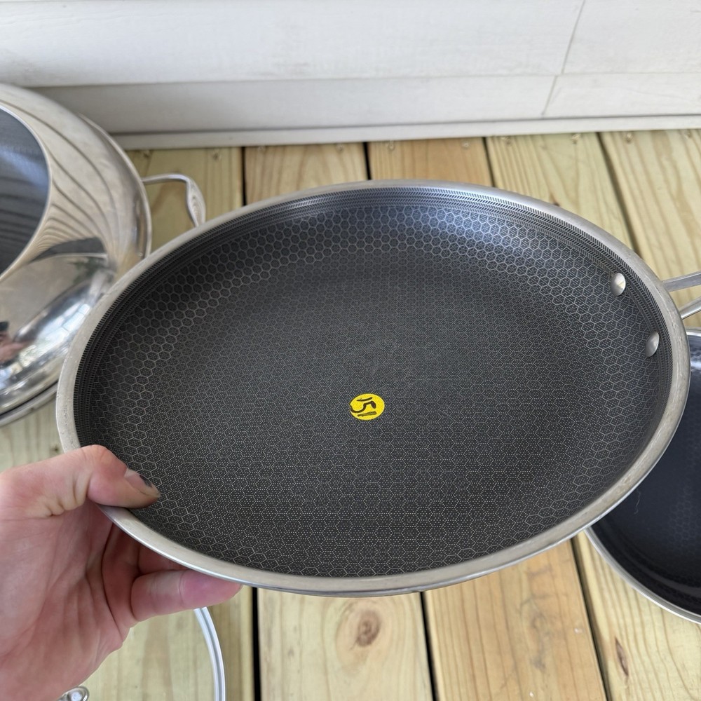 Hexclad Hybrid Cookware 10 Piece Set Preowned Great Condition