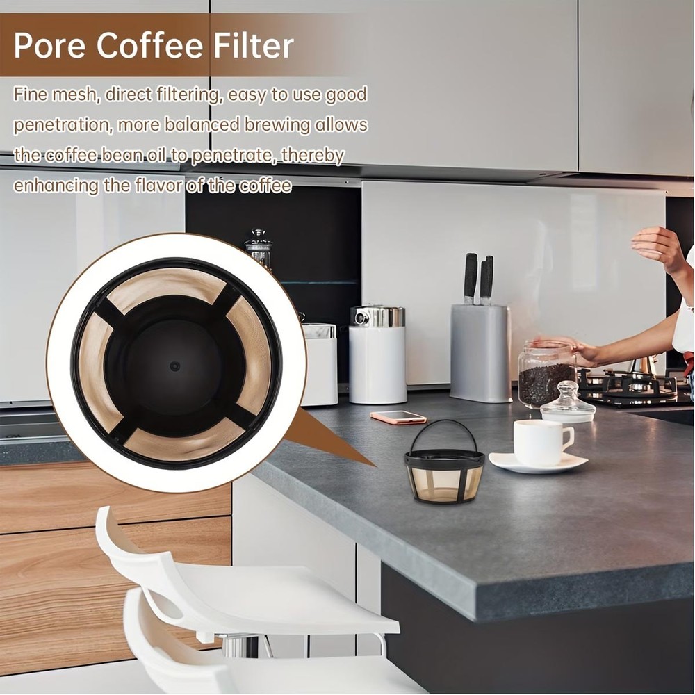 Reusable 8-12 Cup Basket Coffee Filter for Mr Coffee Machine and Makers