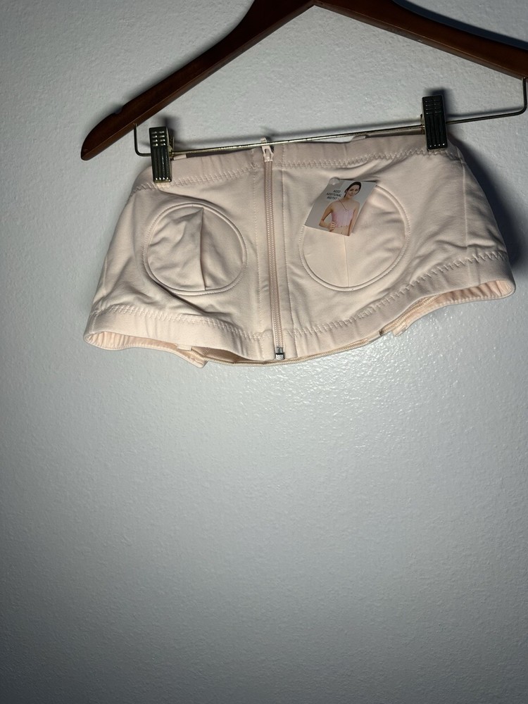 Beige Hands-Free Breast Pump Bra with Adjustable Back Panel