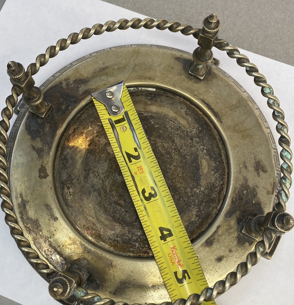 Vintage Ornate Silver plate Display Dome Base ? Statue Wine Holder?