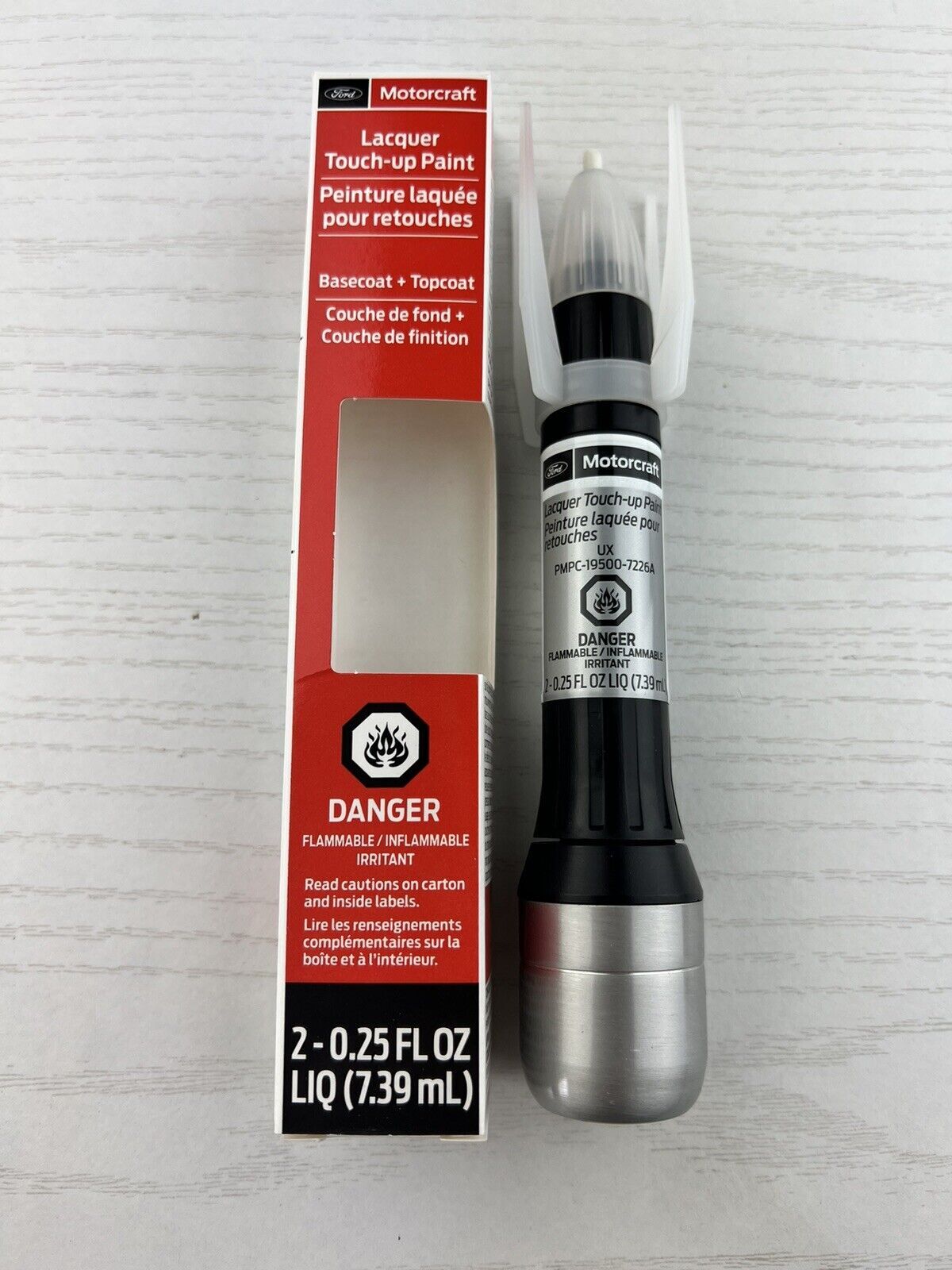 Genuine Ford Motorcraft Touch Up Paint Bottle Ingot Silver UX 7226 & Clear Coat