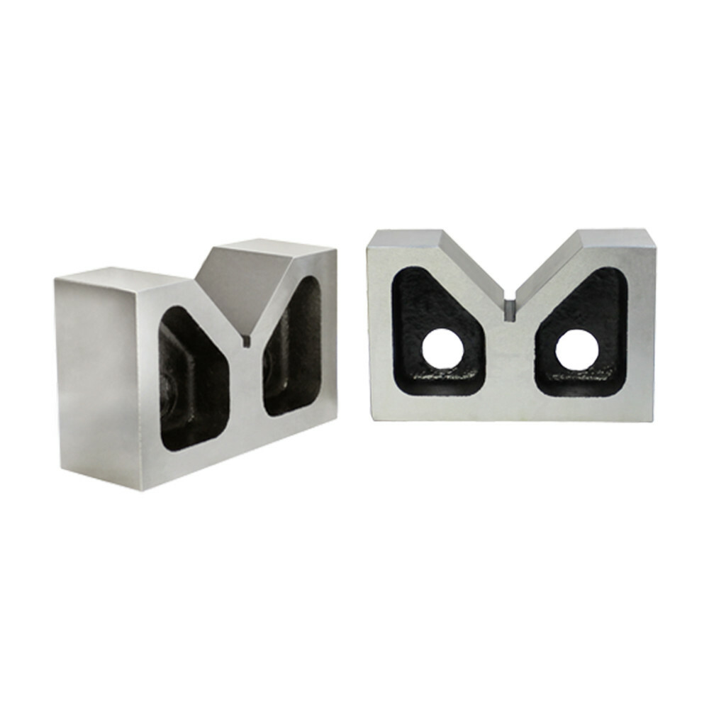 Set of 2 Pcs Cast Iron V-Block 3" Long Ground 90 Degree