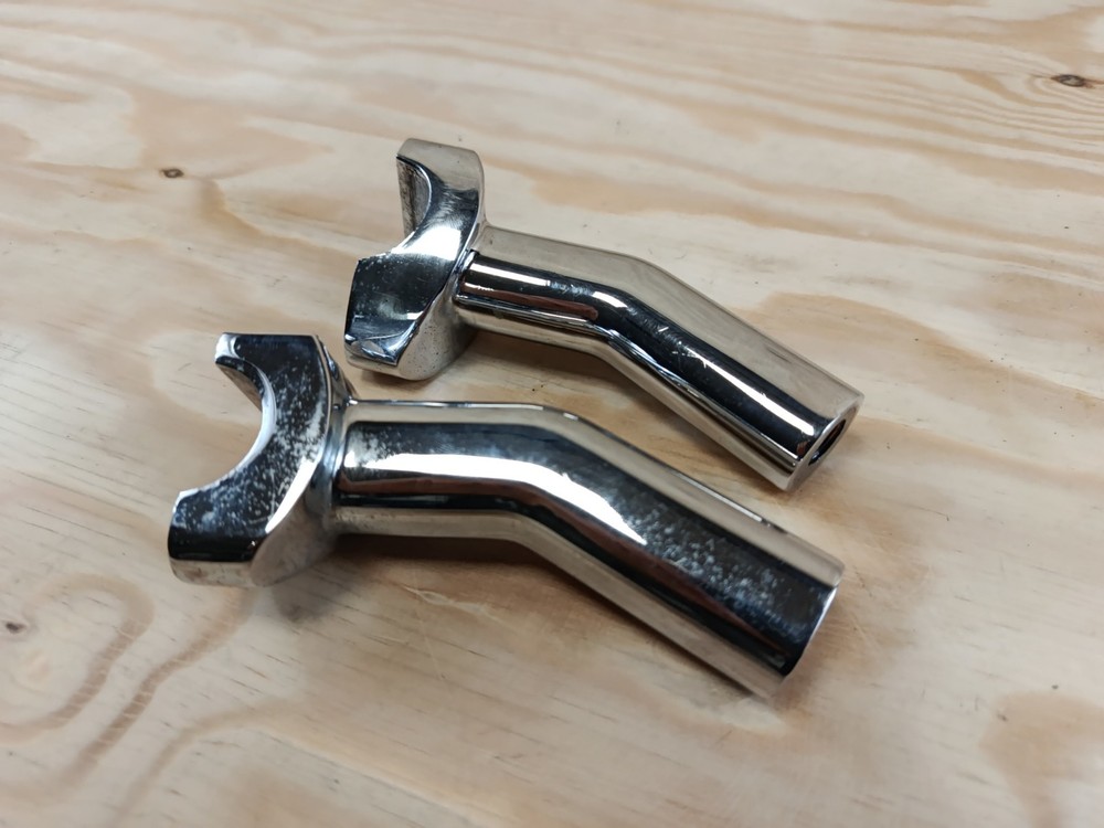 (K) CHROME 4" PULLBACK RISERS FOR 1" HANDLEBARS HARLEY DAVIDSON