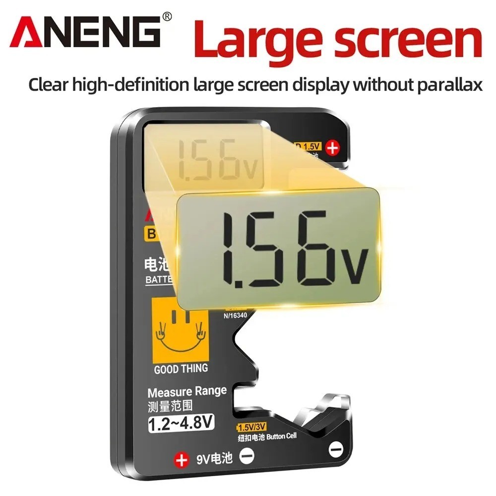 Universal LCD Battery Tester 9V N D C AA AAA Button Cell Detector DIY Gift
