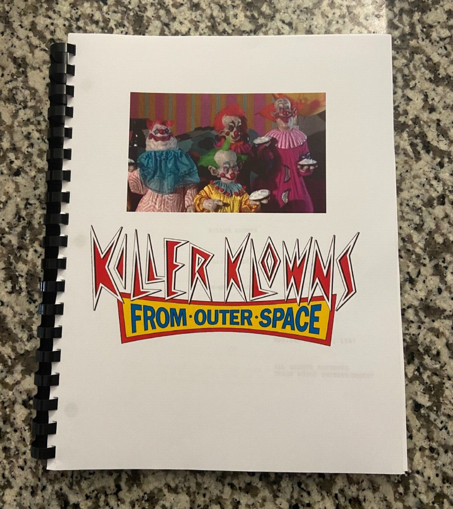Killer Klowns from Outer Space Horror Movie Script Reprint Screenplay Script
