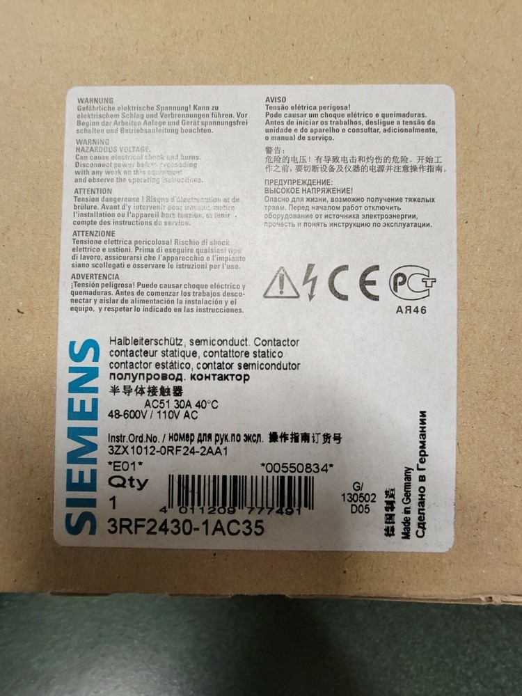 Siemens Contactor 3RF243-IAC35