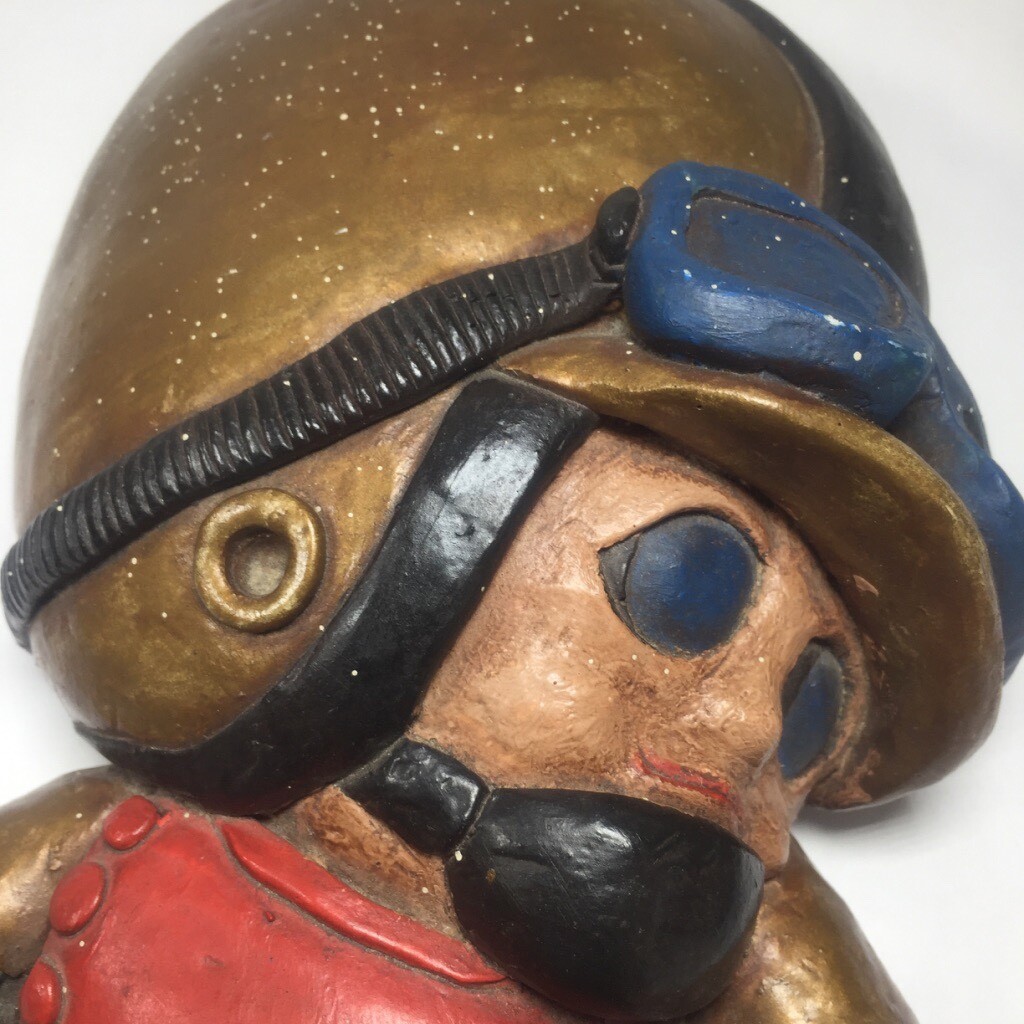 Apsit Bros California Motorcycle Motocross Chalkware Sculpture 70’s 15 Inches