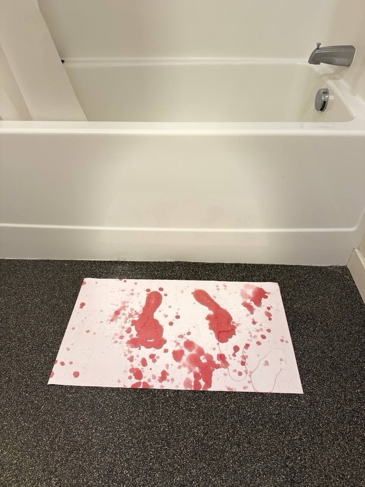 Halluween Bloody Colour Changing Bath Mat Bathroom