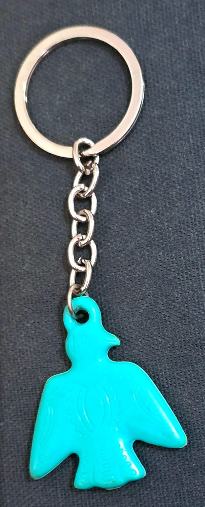 Older Plastic Bluebird Keychain Keyring