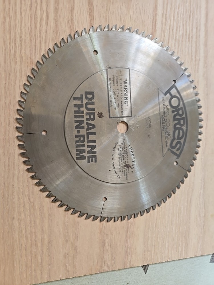 Forrest Duraline Thin-rim 10 Inch Blade 80 teeth