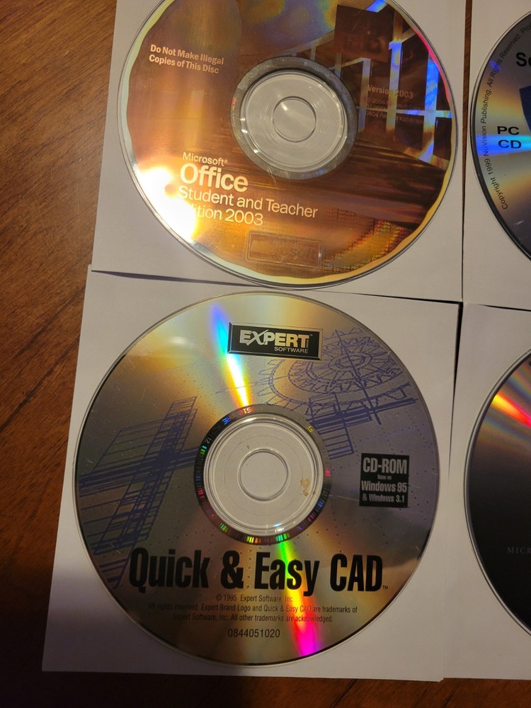 12 - Vintage Computer PC CD-ROM Software Loose Discs - Microsoft Quickbooks More