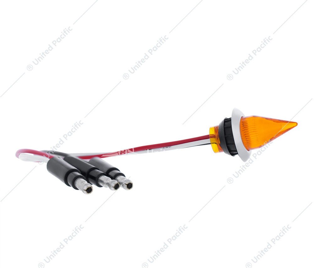 4 LED Dual Function 3/4" Mini Spike Light With SS Bezel Amber/Amber