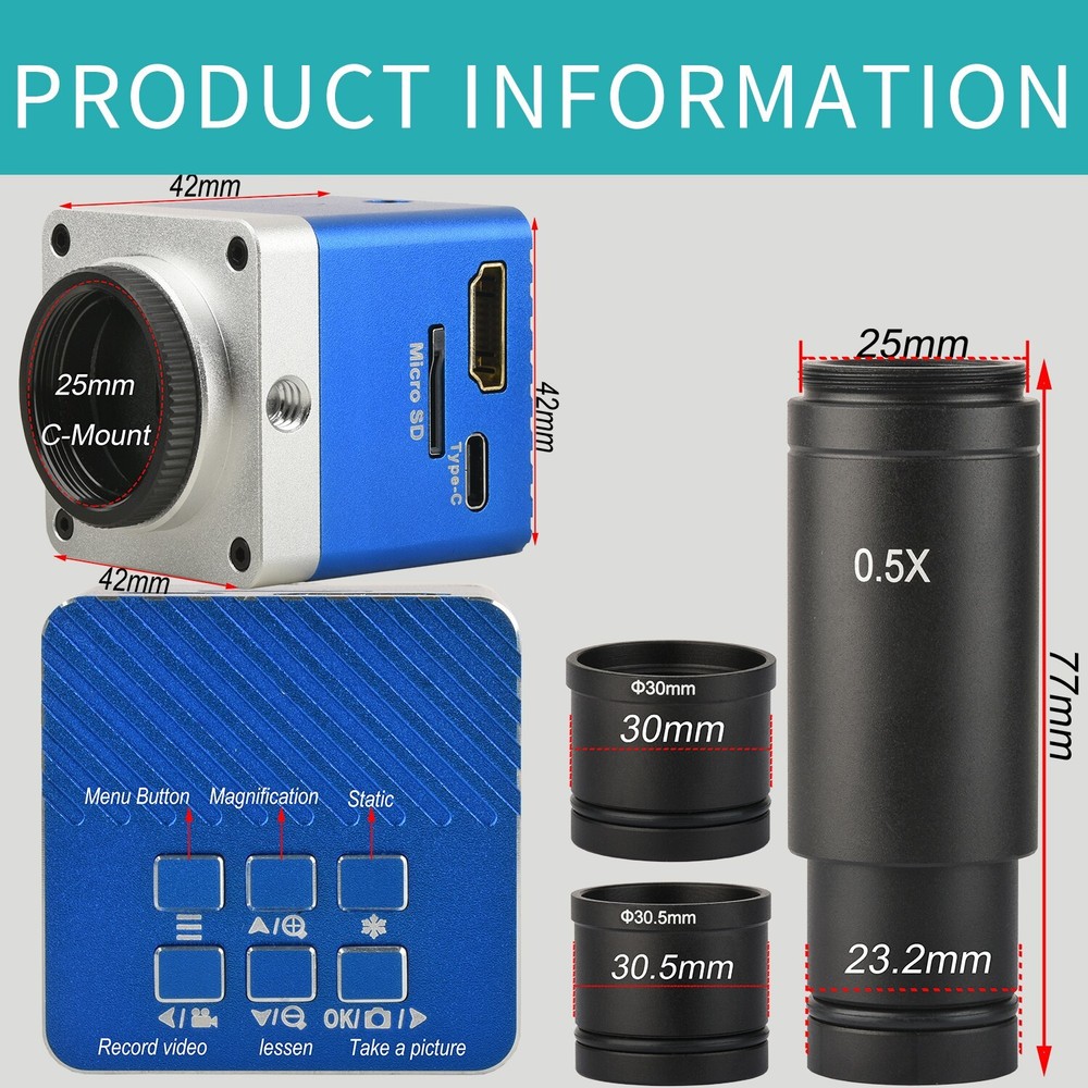KOPPACE 4K HD Microscope Electronic Eyepiece, 23.2-30 & 30.5mm Interfaces