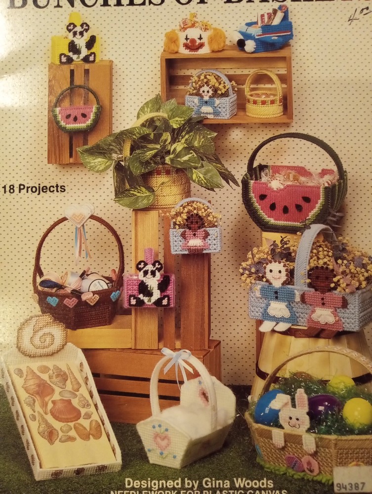 Vintage Plastic Canvas Baskets Patterns Plastic Canvas Pattern Booklet