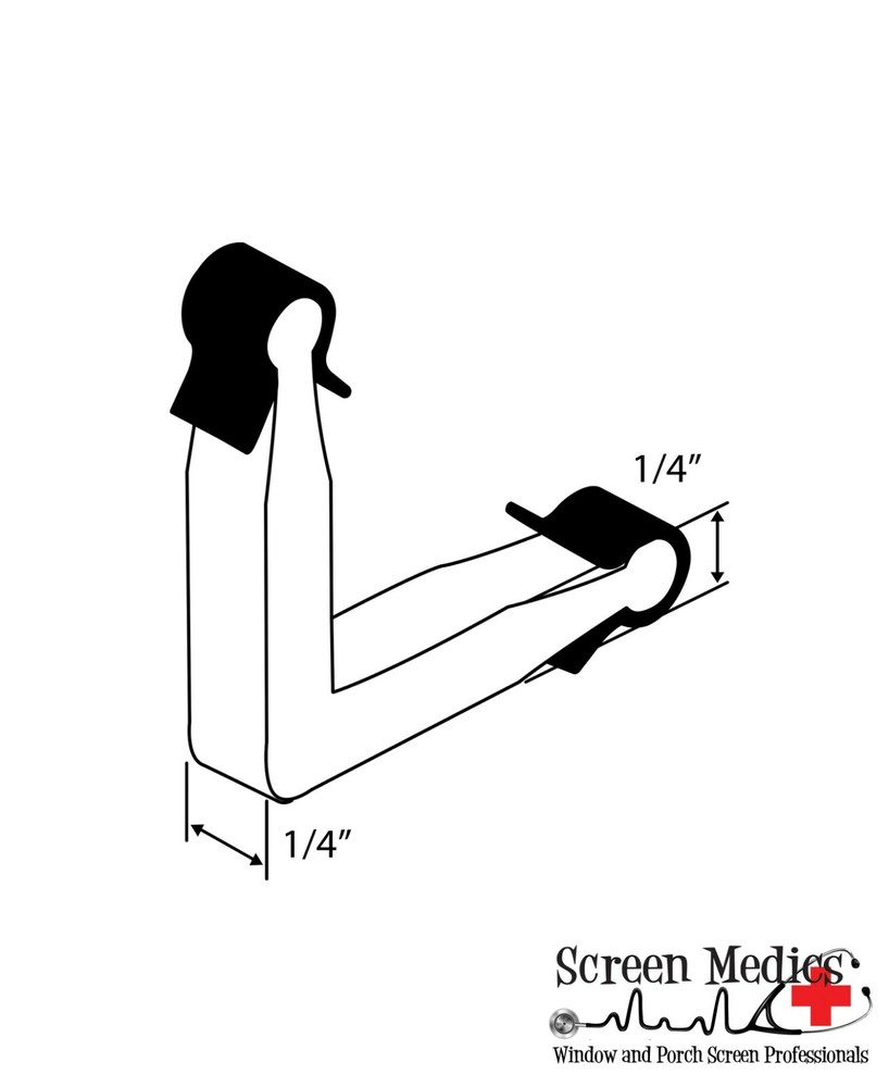Self-Locking Internal Screen Frame Corners - 50 Pack