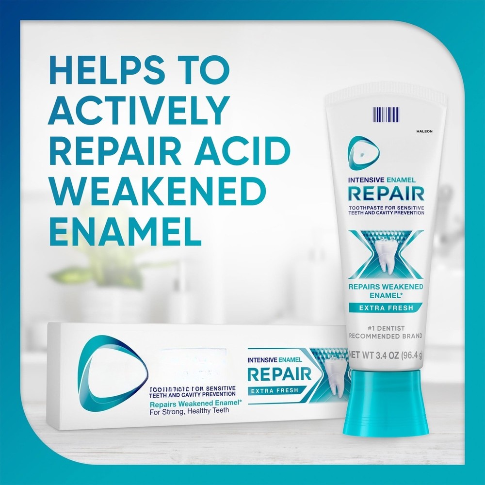Intensive Enamel Repair Toothpaste, Extra Fresh,3.4oz, 4-Pack
