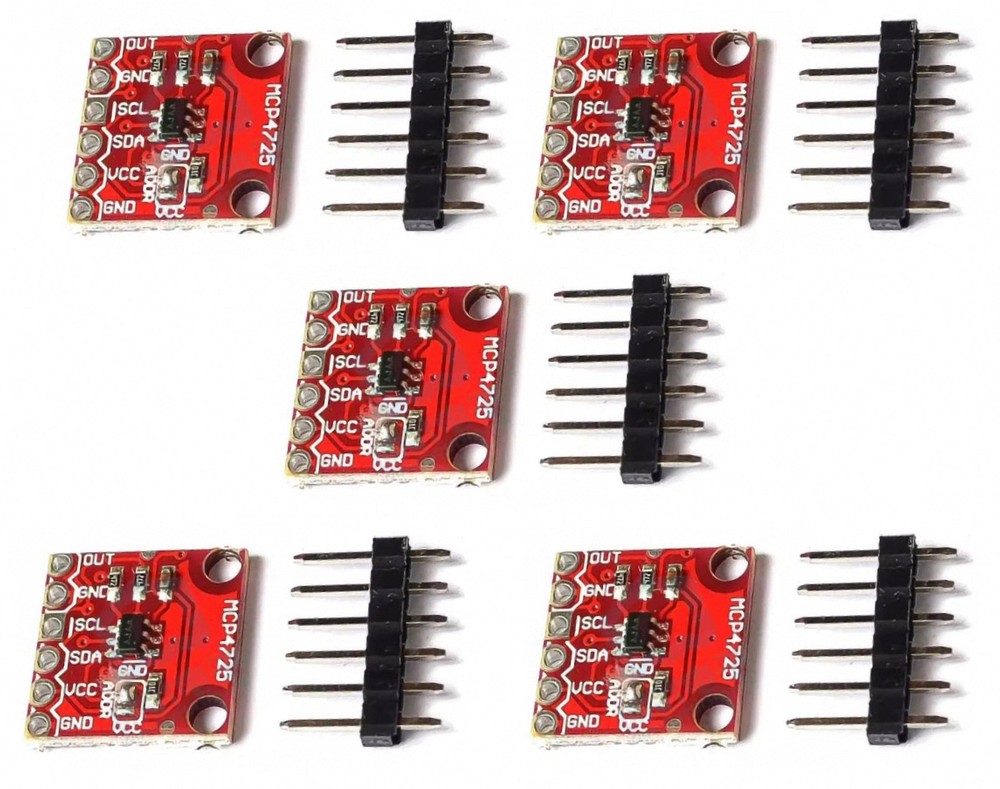 5 PCS MCP4725 I2C DAC Breakout Module 12Bit 2.7V to 5.5V Development Board