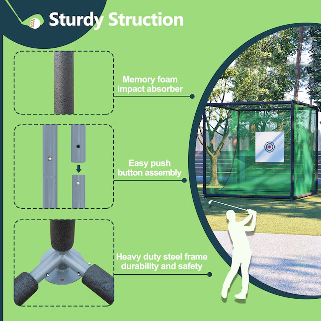 LUXEYARD Golf practice hitting net cage for backyard training and simulation