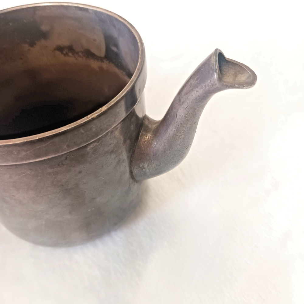 Antique Benedict Indestructo EPNSBMM nickel silver 1940s tea kettle