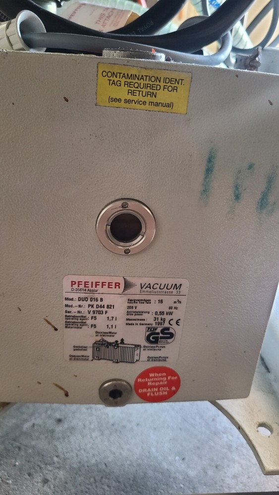 pfeiffer rotary vane vacuum pump pressure controlled system