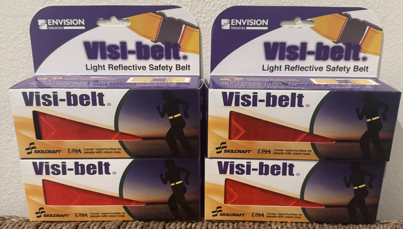 SKILLCRAFT HIGH VISIBILITY RED REFLECTIVE PT BELT ONE SIZE FITS NEW IN PACKAGE