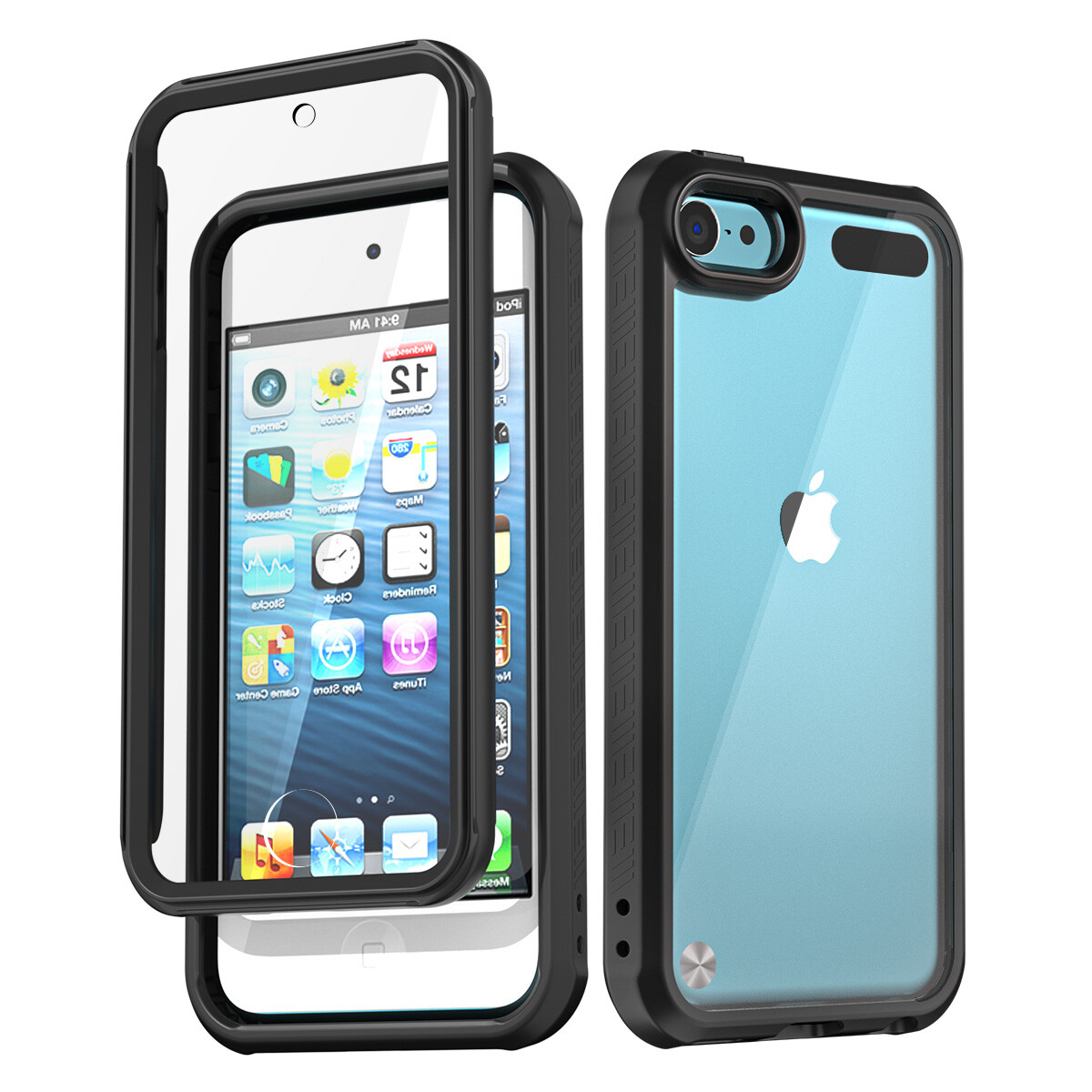 For Apple iPod Touch 7th/6th/5th Generation Case Shockproof Heavy Duty Cover blk