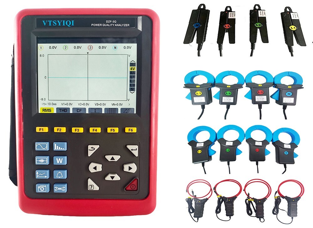 3 Phase Power Quality Analyzer with Trend Chart Recording and Storing Function