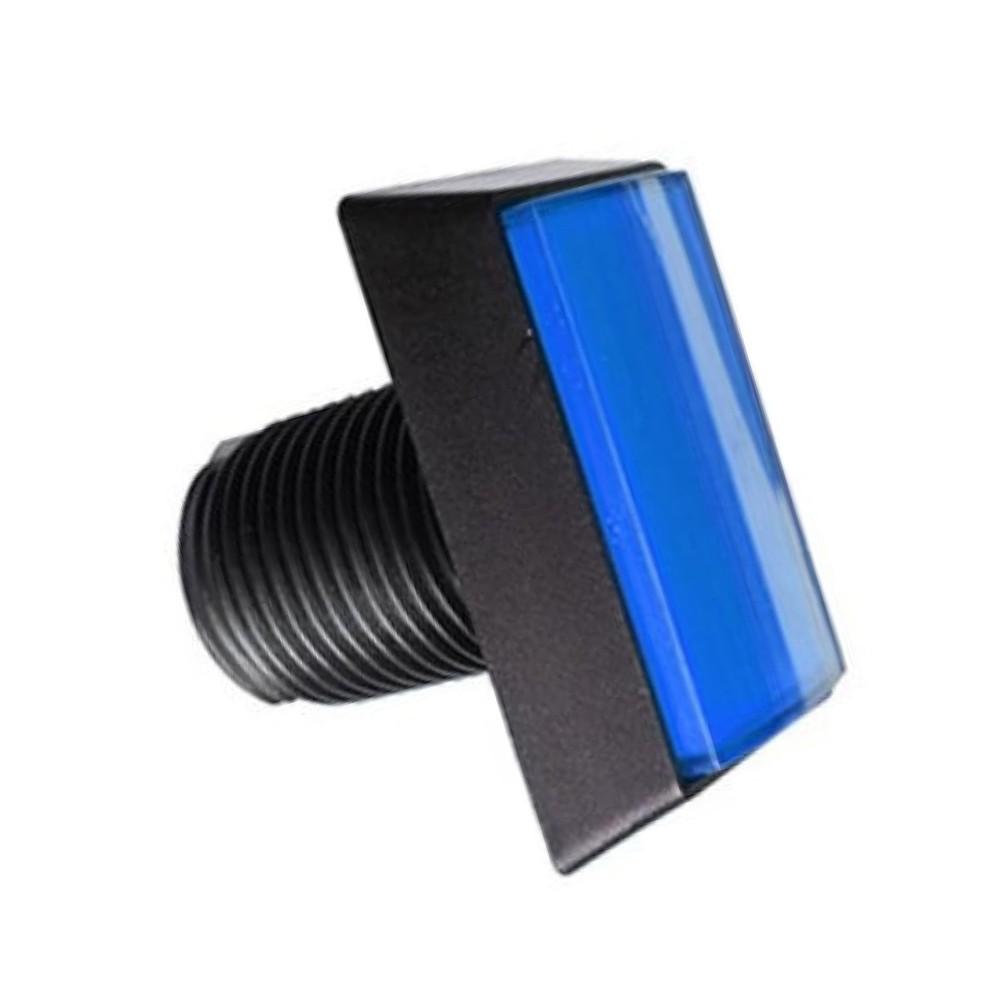 Blue Arcade Square Rectangle Buttons LED Push Illumilated W/ Microswitch A