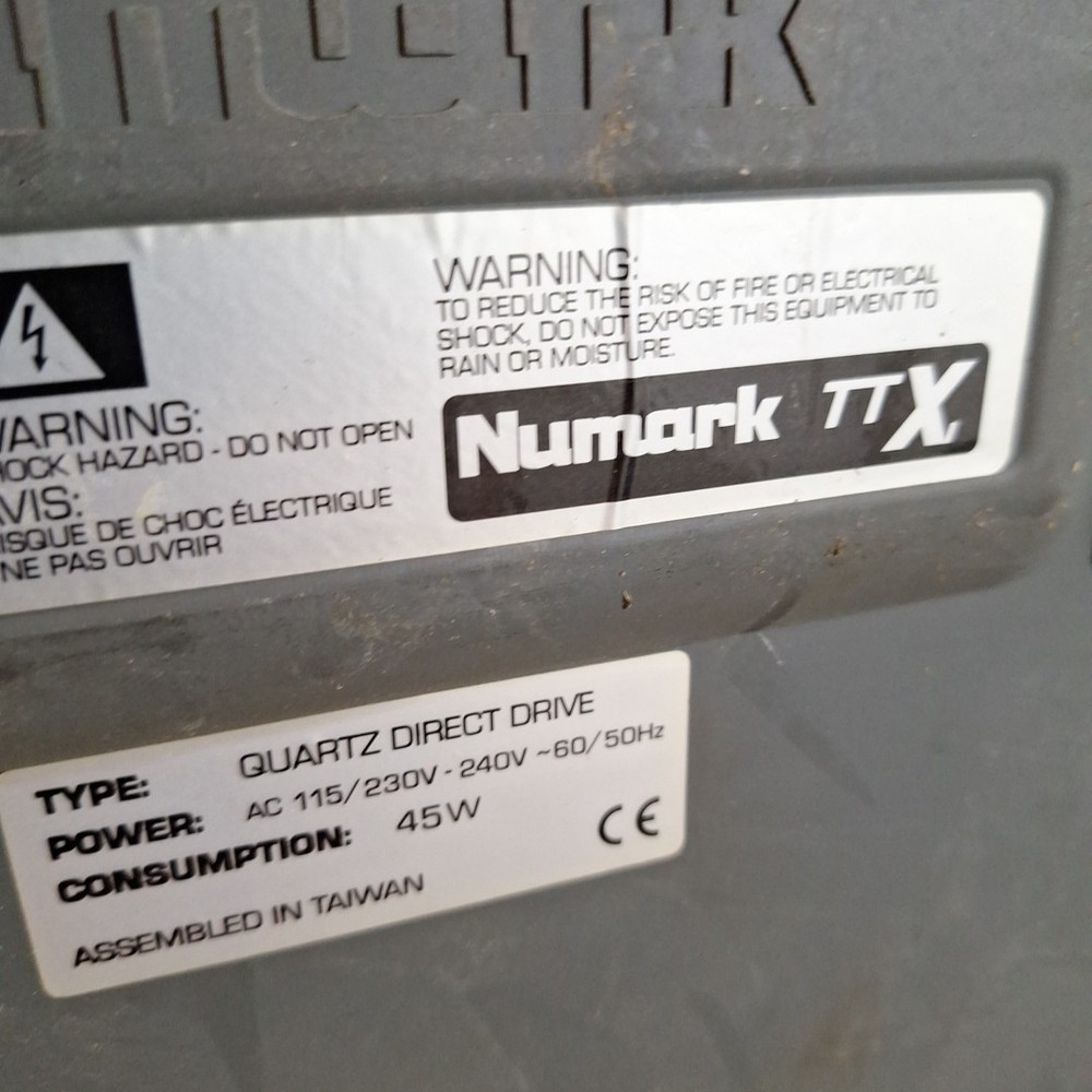 Defective Numark ttx turntable NOT Power TESTED Read Description
