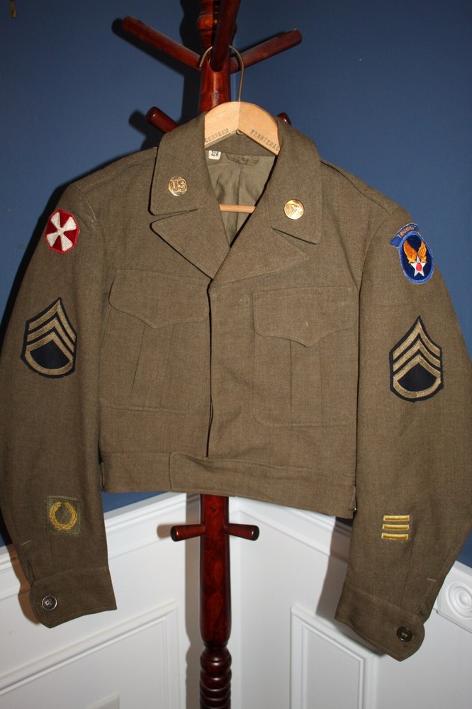Original Early Post WW2 U.S. AAF Training Cmd. & 8th Army Patched Medic's Jacket